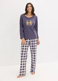 Pyjama met flanellen broek, bonprix