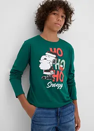 Longsleeve Snoopy van katoen met een kerstmotief, Peanuts