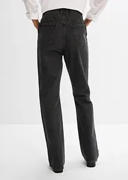 Loose straight jeans comfortabele tailleband met strass, bonprix