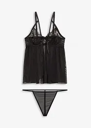 Babydoll + string (2-dlg. set), bonprix