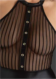 Sexy halter jurk in wetlook, bonprix