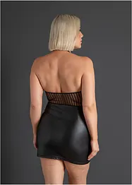 Sexy halter jurk in wetlook, bonprix