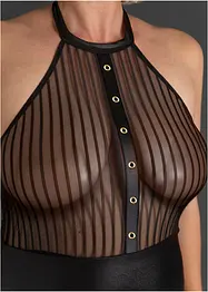 Sexy halter jurk in wetlook, bonprix