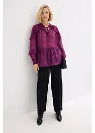 Chiffon blouse met ruches, bonprix