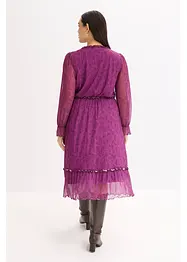 Jersey midi jurk van mesh, bonprix