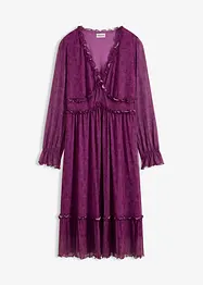 Jersey midi jurk van mesh, bonprix