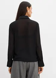 Overhemdblouse met inzetstuk van satijn, bonprix
