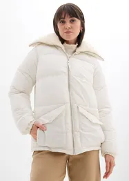 Gewatteerde jas met teddykraag, bonprix