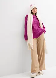 Grof gebreide trui met kabelpatroon, bonprix