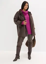 Grof gebreide trui met kabelpatroon, bonprix