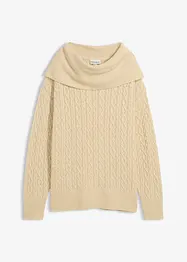 Grof gebreide trui met kabelpatroon, bonprix