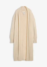 Lang gebreid vest in harige look, bonprix