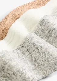 Sokken met kabelpatroon (set van 3), bonprix