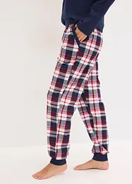 Pyjama met geribd shirt en knoopsluiting, bonprix