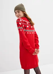 Gebreide meisjes jurk met Noors patroon, bonprix