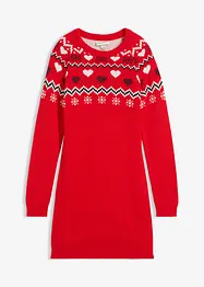 Gebreide meisjes jurk met Noors patroon, bonprix