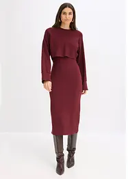Gebreide jurk en shirt (2-dlg. set), bonprix