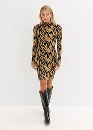 Accentuerende gebreide jurk met col, bonprix