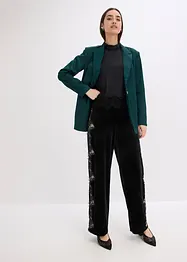 Marlene Dietrich broek van zacht fluweel met inzetstuk van kant, bonprix