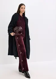 Marlene Dietrich broek van zacht fluweel met inzetstuk van kant, bonprix