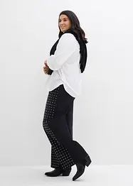 Casual straight jeans met strass, mid waist, bonprix