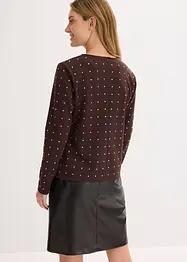Longsleeve met strass-applicatie, bonprix