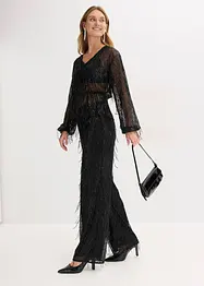 Paillettenbroek met franjes, bonprix