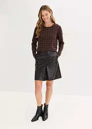 Plooirok van imitatielakleer, bonprix