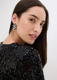 Gebreide jurk met glittereffect, bonprix