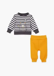 Baby shirt en sweatpants (2-dlg. set) van biologisch katoen, bonprix