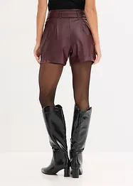 Imitatieleren short met riem, bonprix