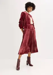 Plissé rok van zacht fluweel, bonprix