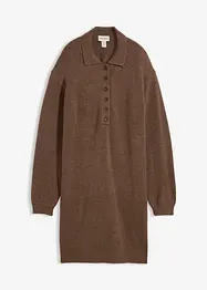 Korte gebreide jurk met knoopsluiting, bonprix