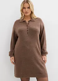 Korte gebreide jurk met knoopsluiting, bonprix