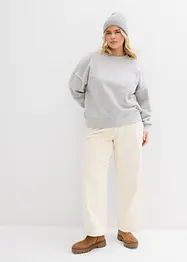 Oversized sweater in een katoenmix, bonprix
