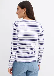Geribde longsleeve in een biologische katoenmix, bonprix