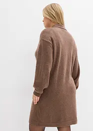 Korte gebreide jurk met knoopsluiting, bonprix