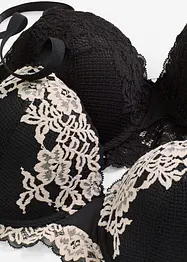 Balconette bh met tweekleurig kant (set van 2), bonprix