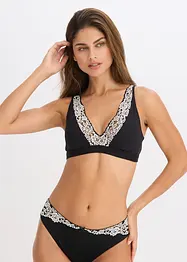 Bralette zonder beugels met biologisch katoen en kant, bonprix