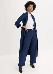 Wide leg broek van stretch katoen, bonprix