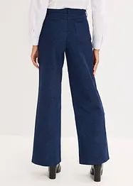 Wide leg broek van stretch katoen, bonprix
