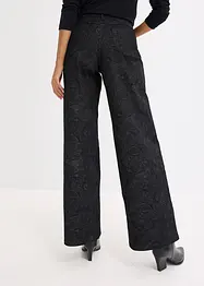 Wide leg broek van stretch katoen, bonprix
