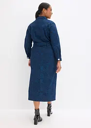 Twill jurk met riem (2-dlg. set), bonprix