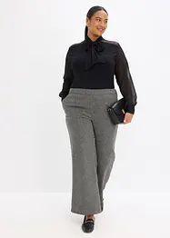 Shirt met strik en kant, bonprix