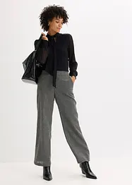 Shirt met strik en kant, bonprix