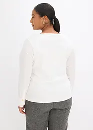 Longsleeve van katoen met mouwen van popeline, bonprix