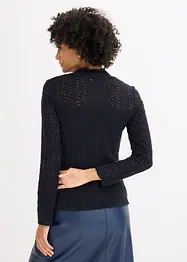 Colshirt met kant, bonprix