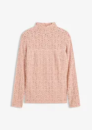 Colshirt met kant, bonprix