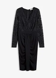 Kanten jurk met drapering, bonprix