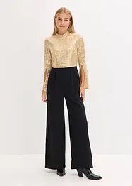Jersey jumpsuit met pailletten, bonprix